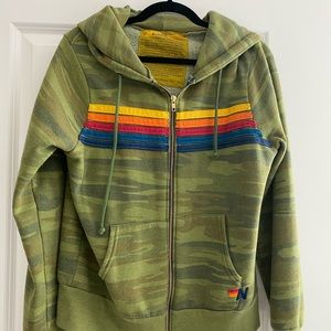 Aviator Nation Camouflage Zip Hoodie